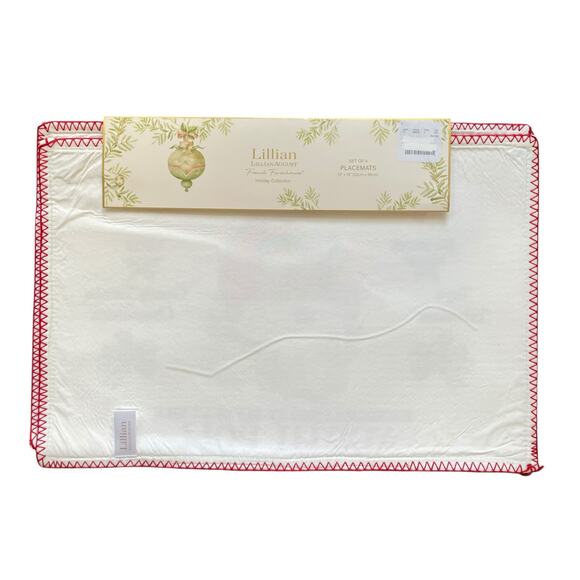 Lillian August Christmas SANTA CLAUS Placemat Set of 4 Holiday Decor 13x19 New - Picture 9 of 16